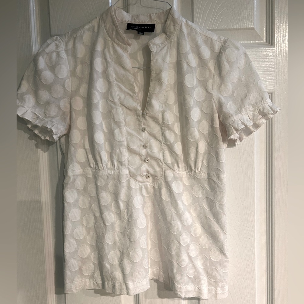 Jones New York Signature Circle Pattern Top Women’s Size Small